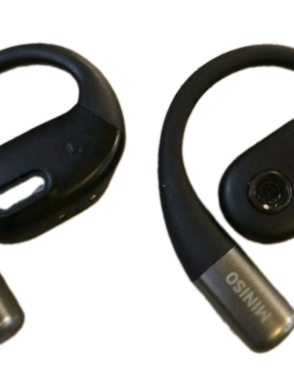 MINISO Open Ear Wireless Bluetooth Earbuds Ear Hook Black w/ Charging Case - Picture 5 of 6